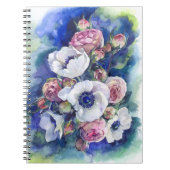 Rose für Aquarellfarben-Blume Notizblock (Vorderseite)