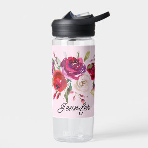 Rose für Aquarellfarben - Eigenname Dauerhaft Trinkflasche
