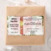 Rose für Aquarellfarben - Etikett für kosmetische (Insitu)