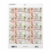 Rose für Aquarellfarben - Etikett für kosmetische (Vorne)