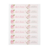 Rose für Aquarellfarben - Geburtsankündigung von C (Bogen)