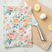 Rose für Aquarellfarben Geschirrtuch (Viertel Falte)