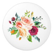 Rose für Aquarellfarben Keramik Keramikknauf (Vorderseite)