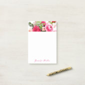 Rose für Aquarellfarben Vorlage Blumenhandschrift Post-it Klebezettel (Auf Schreibtisch)