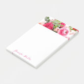 Rose für Aquarellfarben Vorlage Blumenhandschrift Post-it Klebezettel (angewinkelt)