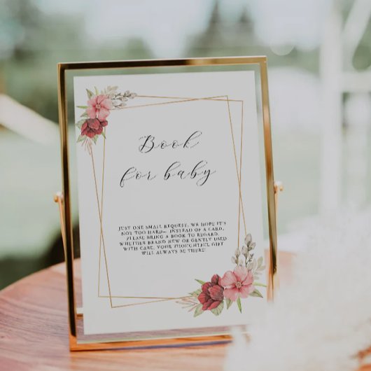 Rose für Babysignatur, Babydusche Einladung