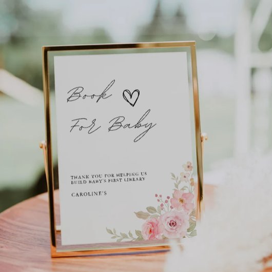 Rose für Babysignatur, Babydusche Einladung