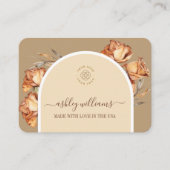 Rose für benutzerdefinierte Logo-Retro-Bogenschrif Visitenkarte (Vorderseite)