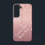 Rose für benutzerdefinierte Textnamen Gold Blush G Samsung Galaxy Hülle<br><div class="desc">Benutzerdefinierte Text-Rose Gold Blush Glitzer Sparkle Tropfen Rosa Hochzeit oder Party Supplies / Geschenk - Fügen Sie Ihren einzigartigen Text / Name oder entfernen Sie Text - Make Your Special Gift - Neu formatieren und verschieben oder entfernen und fügen Sie Text / Elemente mit Anpassungstool. Design von MIGNED. Bitte schauen...</div>