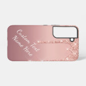 Rose für benutzerdefinierte Textnamen Gold Blush G Samsung Galaxy Hülle (Rückseite (Horizontal))