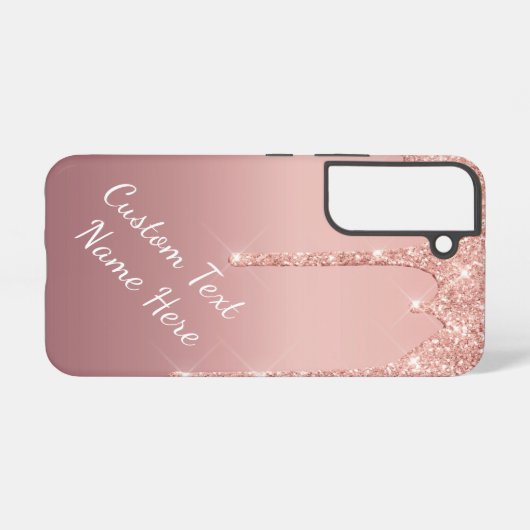 Rose für benutzerdefinierte Textnamen Gold Blush G Samsung Galaxy Hülle (Rückseite (Horizontal))