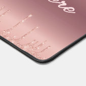 Rose für benutzerdefinierte Textnamen Gold Blush G Schreibtischunterlage (Ecke)