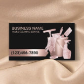 Rose für berufliche Hausreinigung Gold Visitenkarte