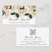 Rose für berufliche Veranstaltungsplaner mit weiße Visitenkarte (Vorne/Hinten)