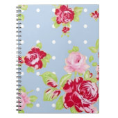 Rose für blaues Notebook Notizblock (Vorderseite)