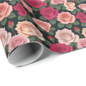 Rose für Blumendesign einfach schön Geschenkpapier (Rolleneckpunkt)