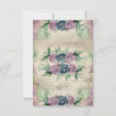 Rose für Blumengewässer RSVP Karte (Rückseite)