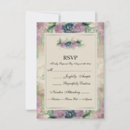 Rose für Blumengewässer RSVP Karte