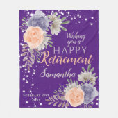 Rose für Blumenruhestand Lila Fleecedecke (Vorderseite)