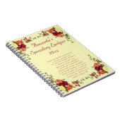 Rose für den Blumenhandel Notizblock (Rechte Seite)