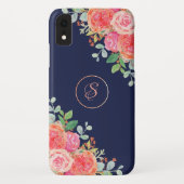 Rose für den Blumenseegel Monogram Case-Mate iPhone Hülle (Rückseite)