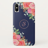 Rose für den Blumenseegel Monogram Case-Mate iPhone Hülle (Rückseite)