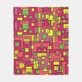 Rose für den Namen Rosa Limettengrün Mod Abstrakt Fleecedecke