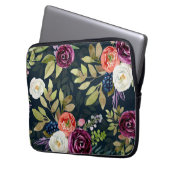 Rose für den Wasserfarben - Muster für den Laptop- Laptopschutzhülle (Vorderseite Links)