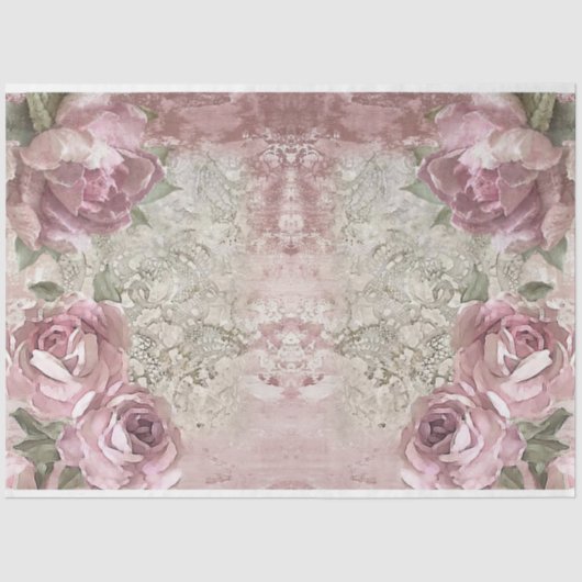 Rose für Design der Decoupage-Serie 19 Seidenpapier (Vorderseite)