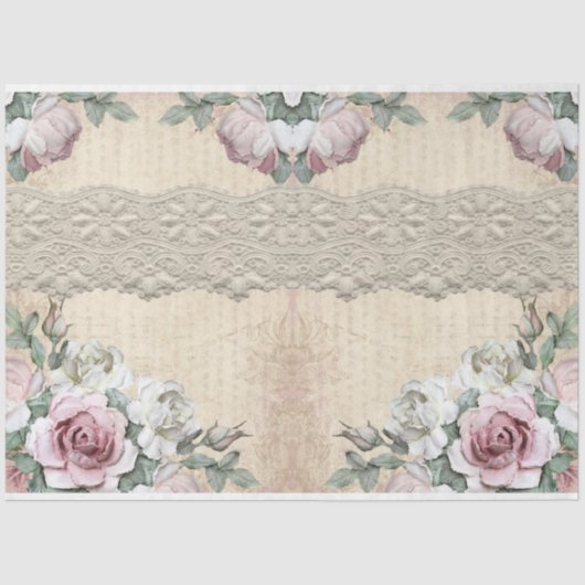 Rose für Design der Decoupage-Serie 27 Seidenpapier (Vorderseite)