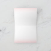 Rose für die Bereiche Grün und Peach Dankeskarte (Innenseite)