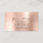 Rose für die Bestellungskarte Makeup Artist Peach Terminkarte (Rückseite)