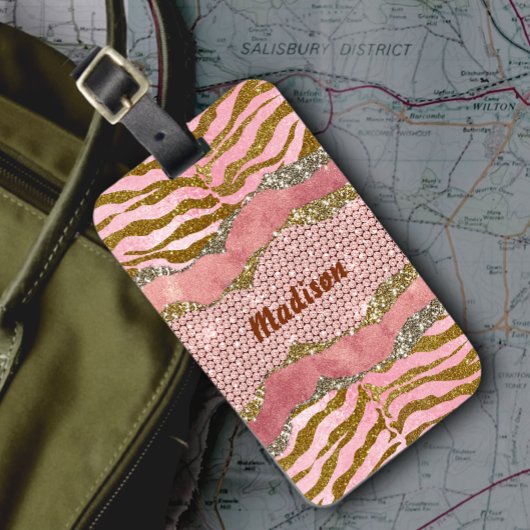 Rose für Elegangliterblüten Gepäckanhänger