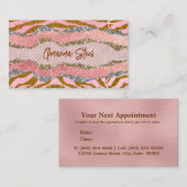 Rose für Elegangliterblüten Terminkarte (Vorne/Hinten)