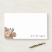 Rose für elegante Pastelfarben Post-it Klebezettel (Auf Schreibtisch)