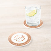 Rose für Firmenlogos mit benutzerdefinierter Marke Getränkeuntersetzer (Seite)