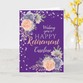 Rose für florale Happy Retirement Peony Lila Karte (Gelbe Blume)