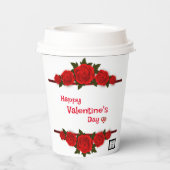 Rose für Geliebte Pappbecher (Rückseite)