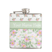 Rose für gemischte Hunde Florals: Hip Flask to Per Flachmann (Vorderseite)