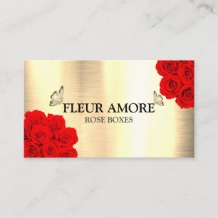 Rose für Geschenke Blume Blumenfelder Visitenkarte