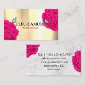 Rose für Geschenke Blume Blumenfelder Visitenkarte (Vorne/Hinten)