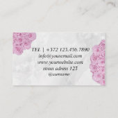 Rose für Geschenke Blume Blumenfelder Visitenkarte (Rückseite)