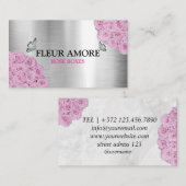 Rose für Geschenke Blume Blumenfelder Visitenkarte (Vorne/Hinten)