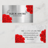 Rose für Geschenke Blume Blumenfelder Visitenkarte (Vorne/Hinten)