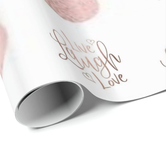 Rose für glänzende Wrapping Paper Live-Lagh-Liebe Geschenkpapier (Rolleneckpunkt)