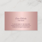 Rose für Haarstollen Visitenkarte (Rückseite)