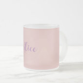 Rose für handgeschriebene Skriptnamen mit Minimali Mattglastasse (VorderseiteRechts)