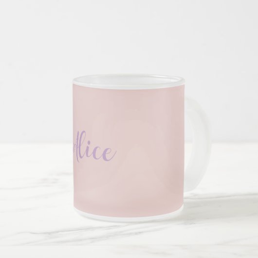 Rose für handgeschriebene Skriptnamen mit Minimali Mattglastasse (VorderseiteRechts)