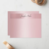 Rose für Handskriptname Vorlage Gold Elegant (Vorderseite/Rückseite Beispiel)