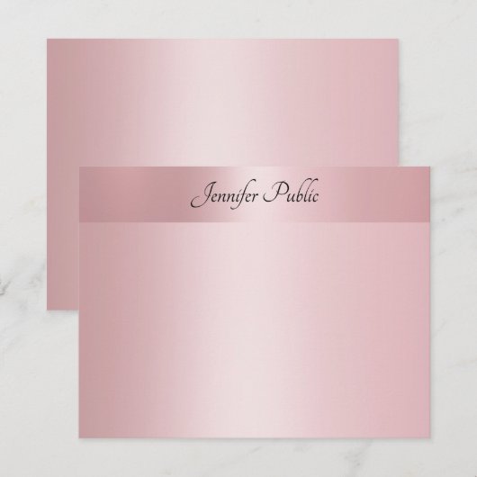 Rose für Handskriptname Vorlage Gold Elegant (Vorne/Hinten)